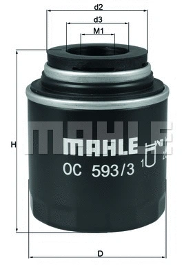 MAHLE olajszűrő - OC 593/3 - TothCarparts