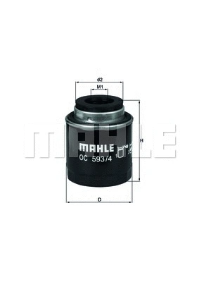 MAHLE olajszűrő - OC 593/4 - TothCarparts