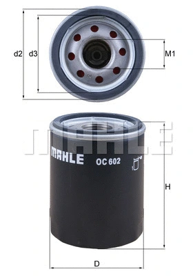 MAHLE olajszűrő - OC 602 - TothCarparts