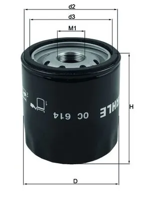 MAHLE olajszűrő - OC 614 - TothCarparts