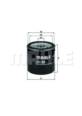 MAHLE olajszűrő - OC 90 OF - TothCarparts