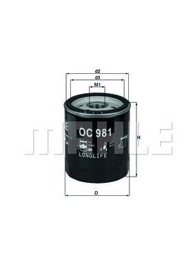 MAHLE olajszűrő - OC 981 - TothCarparts