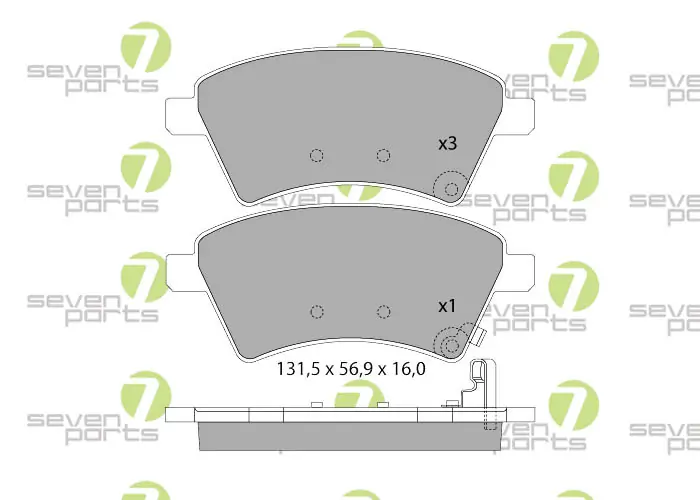 7 SEVEN PARTS fékbetétkészlet, tárcsafék - SVP23520 - TothCarparts