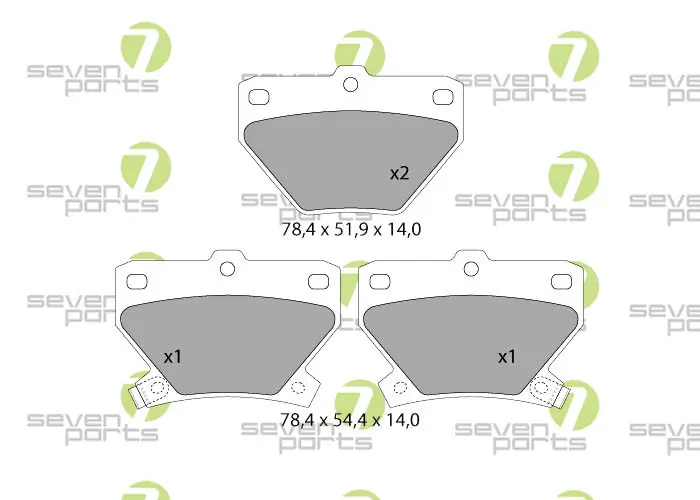 7 SEVEN PARTS fékbetétkészlet, tárcsafék - SVP24430 - TothCarparts