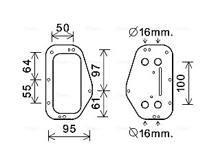 AVA Clever Choice Olajhűtő, motorolaj - OL3684 - TothCarparts
