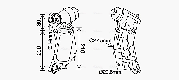 AVA Clever Choice Olajhűtő, motorolaj - OL3684H - TothCarparts