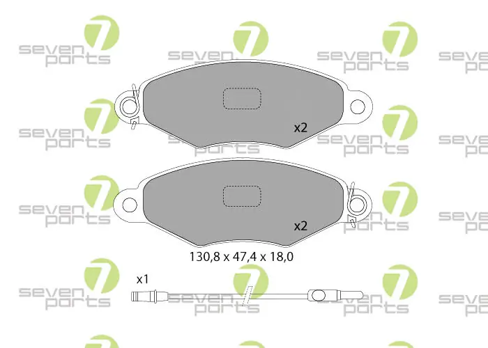 7 SEVEN PARTS fékbetétkészlet, tárcsafék - SVP19551 - TothCarparts