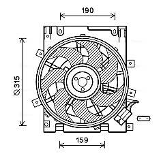 AVA Clever Choice ventilátor, motorhűtés - OL7604 - TothCarparts