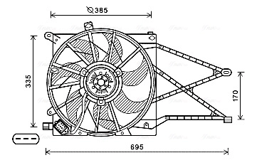 AVA Clever Choice ventilátor, motorhűtés - OL7649 - TothCarparts