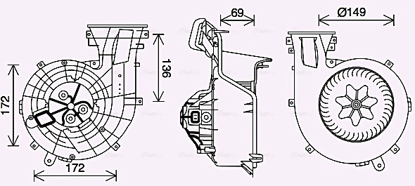 AVA Clever Choice Utastér-ventilátor - OL8693 - TothCarparts