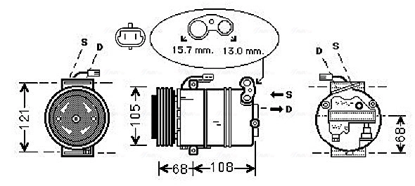 AVA Clever Choice kompresszor, klíma - OLAK138 - TothCarparts