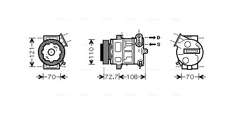 AVA Clever Choice kompresszor, klíma - OLAK419 - TothCarparts