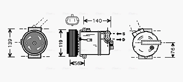 AVA Clever Choice kompresszor, klíma - OLAK463 - TothCarparts