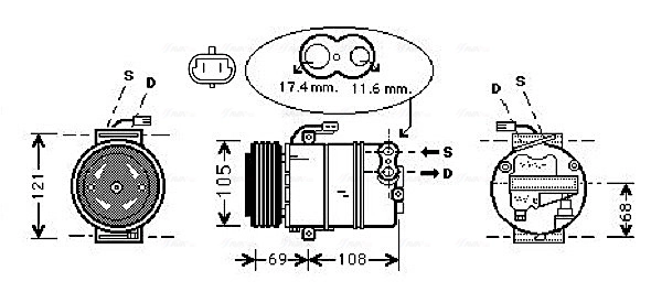 AVA Clever Choice kompresszor, klíma - OLK316 - TothCarparts