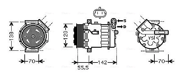 AVA Clever Choice kompresszor, klíma - OLK447 - TothCarparts