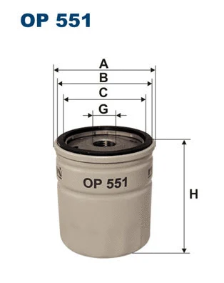 FILTRON olajszűrő - OP 551 - TothCarparts