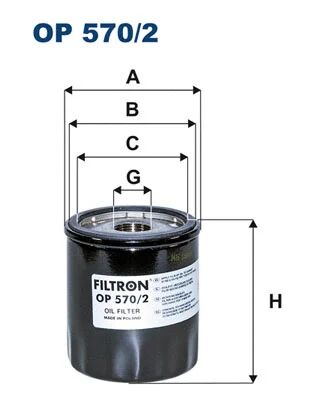 FILTRON olajszűrő - OP 570/2 - TothCarparts
