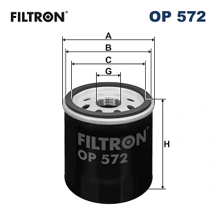 FILTRON olajszűrő - OP 572 - TothCarparts