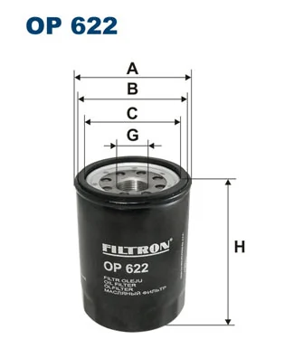 FILTRON olajszűrő - OP 622 - TothCarparts