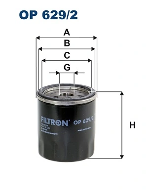 FILTRON olajszűrő - OP 629/2 - TothCarparts