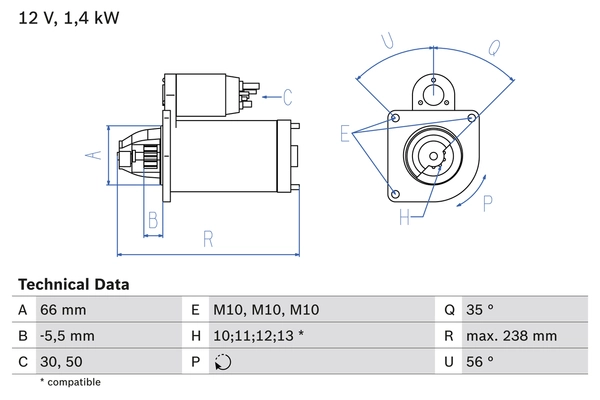 Carwood Group önindító - BREF0320986018310 - TothCarparts