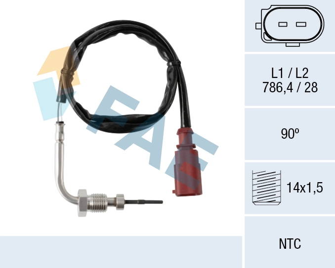 FAE Érzékelő, kipufogógáz-hőmérséklet - 68629 - TothCarparts