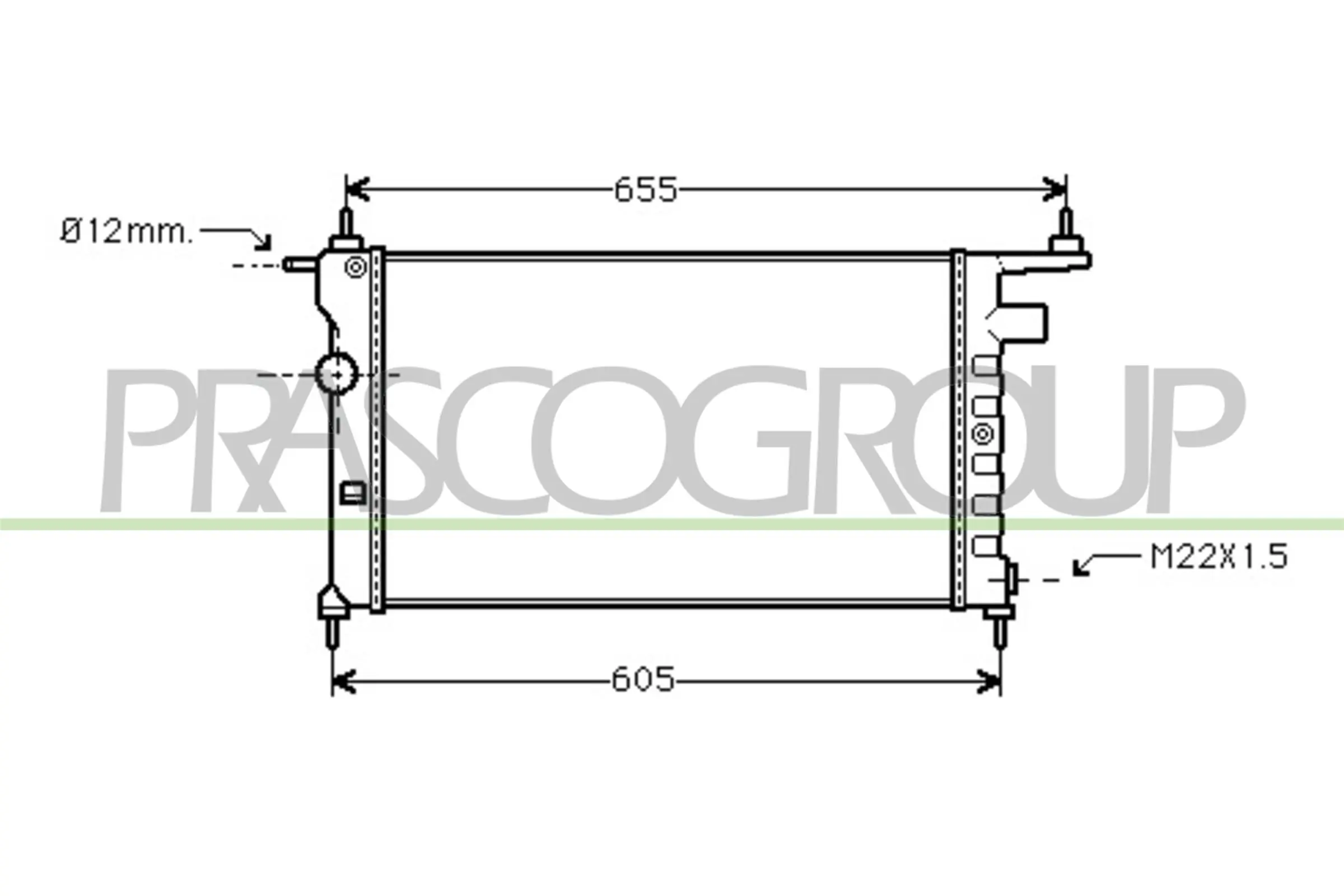 PRASCO hűtő, motorhűtés - OP028R001 - TothCarparts