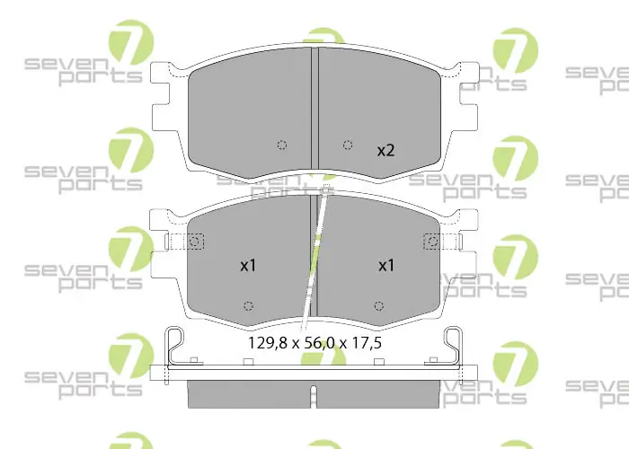 7 SEVEN PARTS fékbetétkészlet, tárcsafék - SVP23700 - TothCarparts
