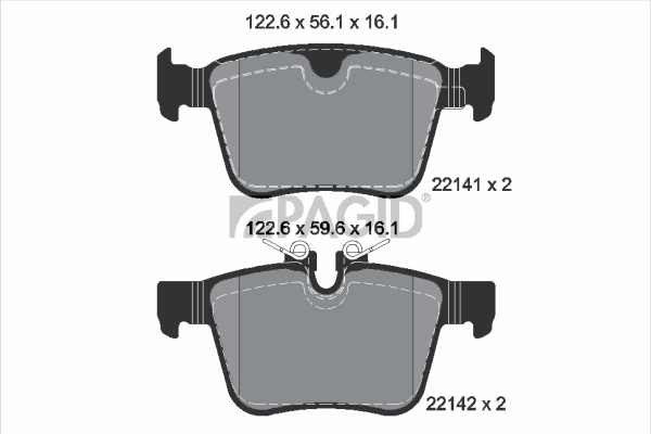 PAGID fékbetétkészlet, tárcsafék - T2461N - TothCarparts