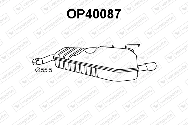 VENEPORTE hátsó hangtompító - OP40087 - TothCarparts
