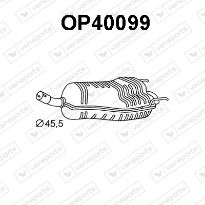 VENEPORTE hátsó hangtompító - OP40099 - TothCarparts