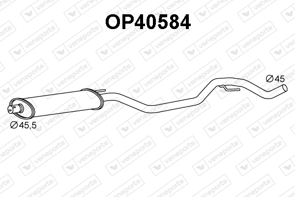 VENEPORTE első hangtompító - OP40584 - TothCarparts