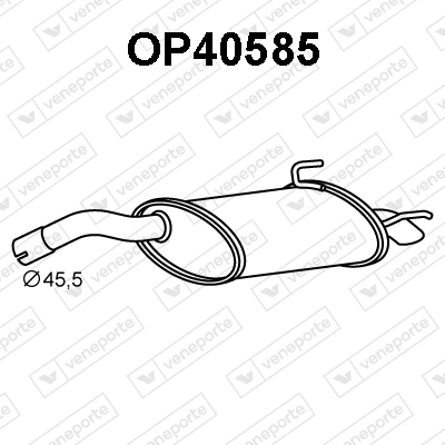 VENEPORTE hátsó hangtompító - OP40585 - TothCarparts