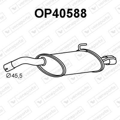 VENEPORTE hátsó hangtompító - OP40588 - TothCarparts