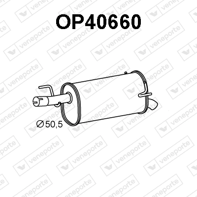 VENEPORTE hátsó hangtompító - OP40660 - TothCarparts