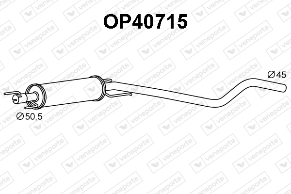 VENEPORTE középső hangtompító - OP40715 - TothCarparts