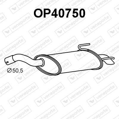 VENEPORTE hátsó hangtompító - OP40750 - TothCarparts