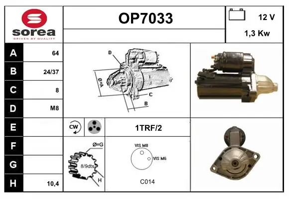 SERA önindító - OP7033 - TothCarparts