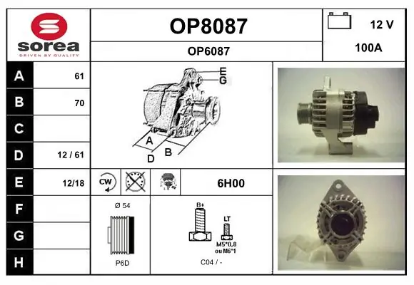 SNRA generátor - OP8087 - TothCarparts