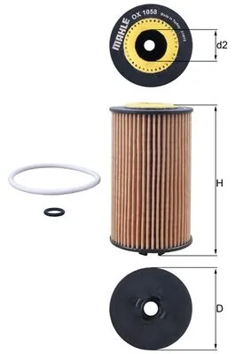 MAHLE olajszűrő - OX 1058D - TothCarparts