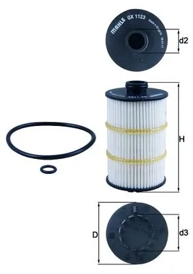 MAHLE olajszűrő - OX 1123D - TothCarparts