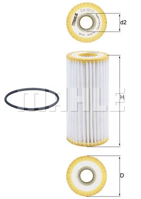 MAHLE olajszűrő - OX 1217D - TothCarparts