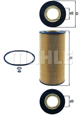MAHLE olajszűrő - OX 123/1D - TothCarparts