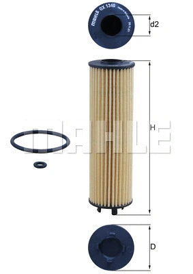 MAHLE olajszűrő - OX 1340D - TothCarparts