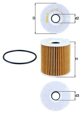 MAHLE olajszűrő - OX 149D - TothCarparts