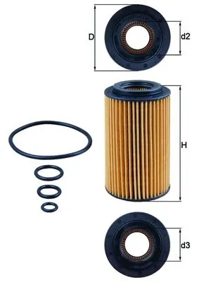 KNECHT olajszűrő - OX 153/7D - TothCarparts