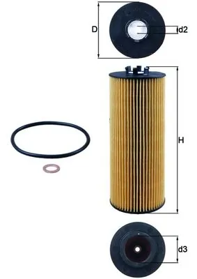 KNECHT olajszűrő - OX 164D - TothCarparts