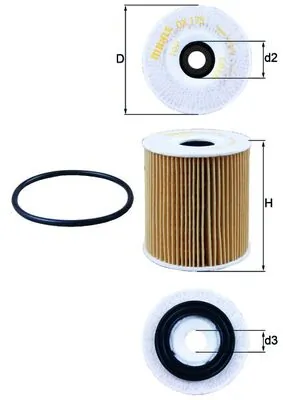 MAHLE olajszűrő - OX 175D - TothCarparts