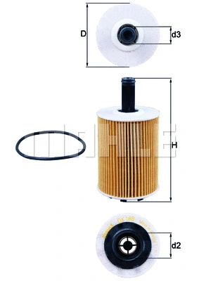 MAHLE olajszűrő - OX 188D - TothCarparts