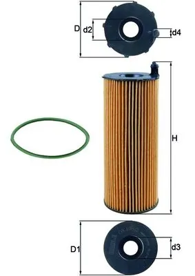 MAHLE olajszűrő - OX 196/3D - TothCarparts